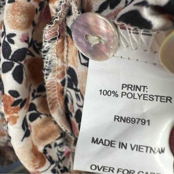 Fig and Flower Smocked Floral Large Dress Anthropologie Knee Length - Picture 4 of 5